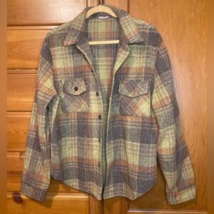 Men's Vintage Plaid Shirt Jacket